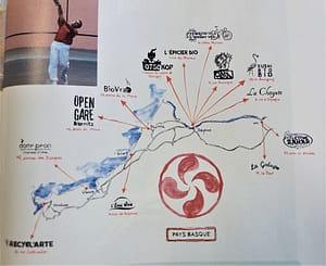 Carte stylisée du Pays Basque